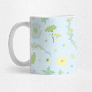 Green and Yellow floral pattern Mug